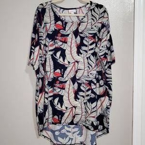 LuLaRoe Irma XL Navy & Pink New w/o Tags